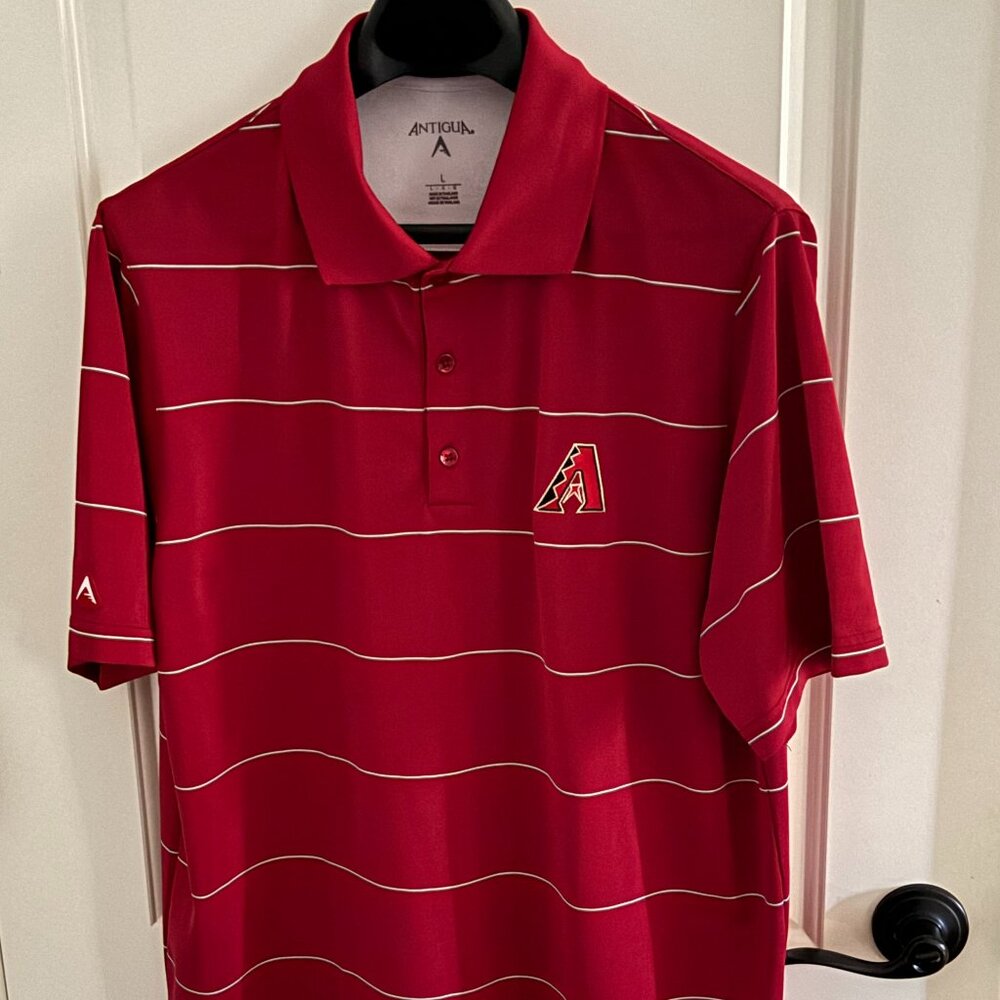 Antigua L Arizona Diamondbacks Red SS Desert Dry Polo